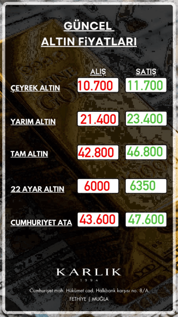 28 Mart 2026 altın fiyatları, gram altın ne kadar, çeyrek altın fiyatı, tam altın ne kadar, altın fiyatları