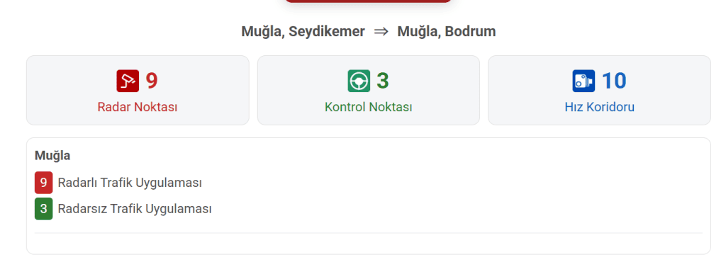 içişleri bakanlığı radar, içişleri bakanlığı, radar noktaları, içişleri bakanlığı radar uygulaması, iller arası radar noktaları