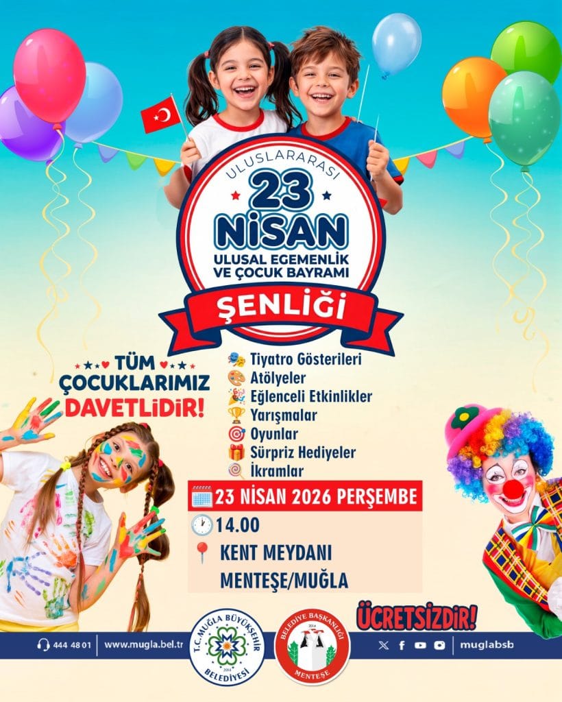 muğla menteşe 23 nisan şenlik