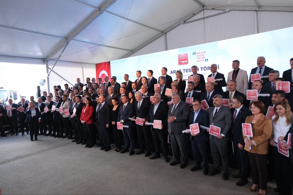 türkiye belediyeler birliği, türkiye belediyeler birliği araç teslim, türkiye belediyeler birliği araç teslim töreni, fethiye belediyesi, bodrum belediyesi