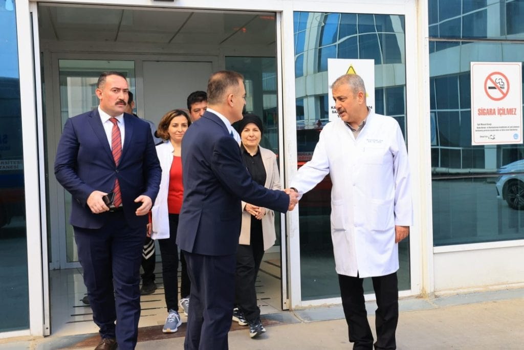 haluk laçin, muğla eğitim araştırma hastanesi, idris akbıyık, muğla valisi, muğla valisi haluk laçin ziyareti