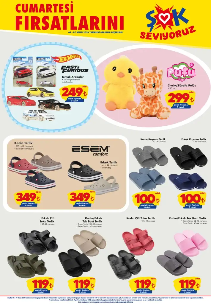 şok aktüel kataloğu 4 nisan  şok 4 nisan 2026
