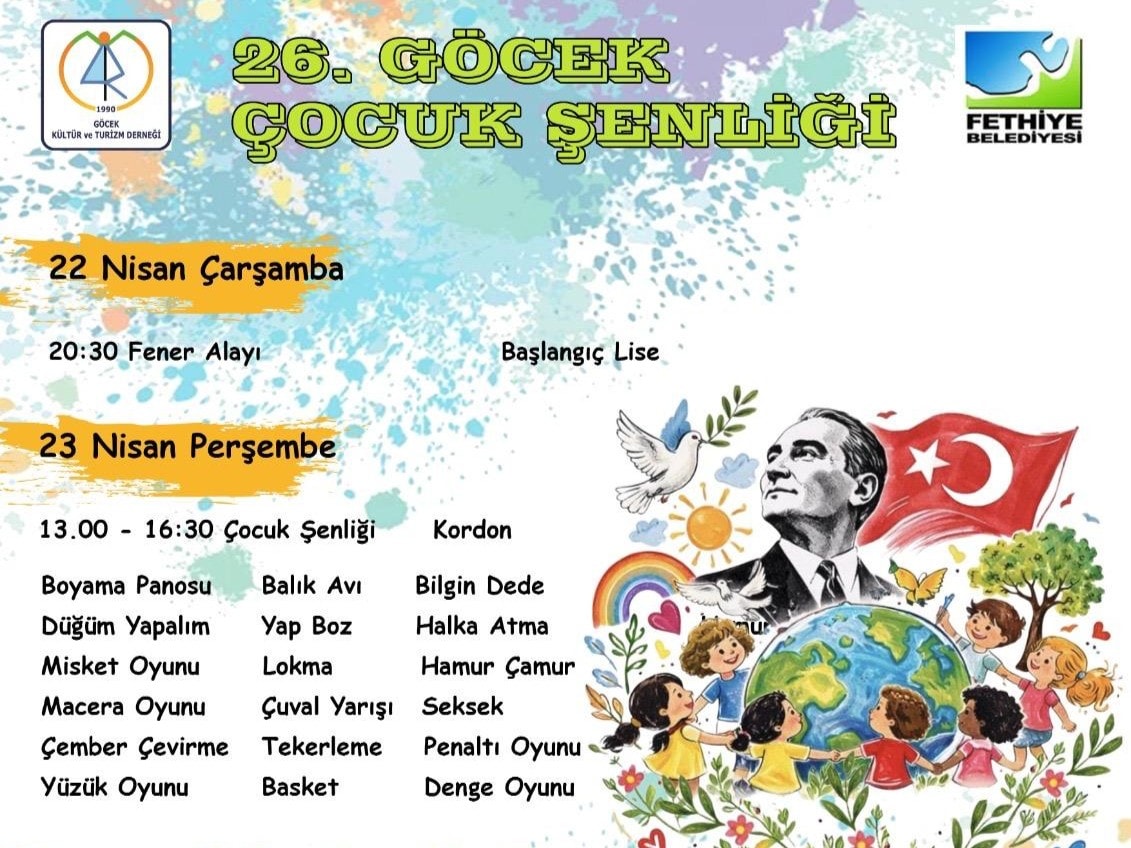 26. Göcek Çocuk Şenliği programı açıklandı
