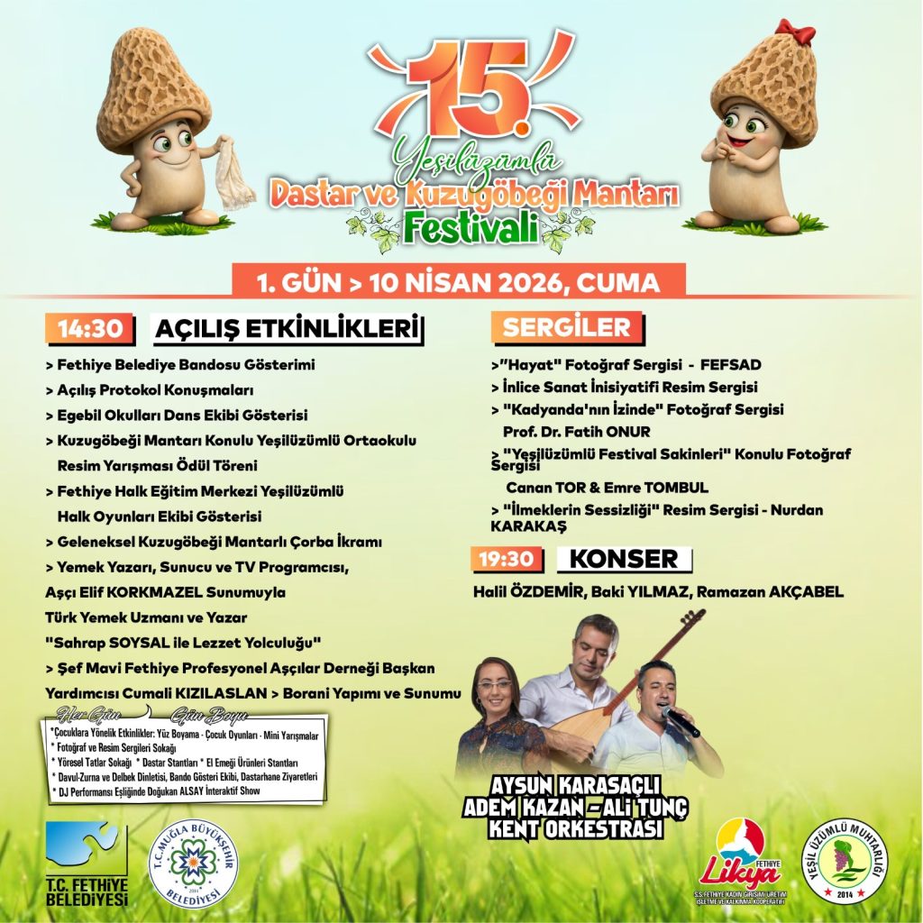 15. Yeşilüzümlü Dastar ve Kuzugöbeği Festivali yarın başlıyor