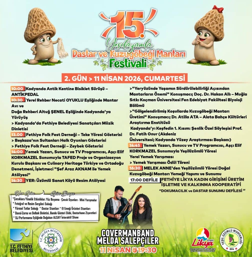 15. Yeşilüzümlü Dastar ve Kuzugöbeği Festivali yarın başlıyor