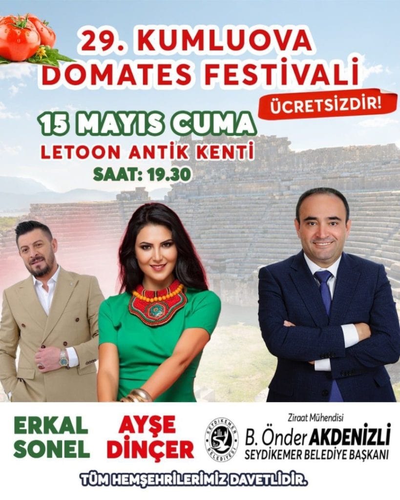 kumluova domates festivali, seydikemer domates festivali, domates festivali, letoon antik kenti, seydikemer letoon antik kenti