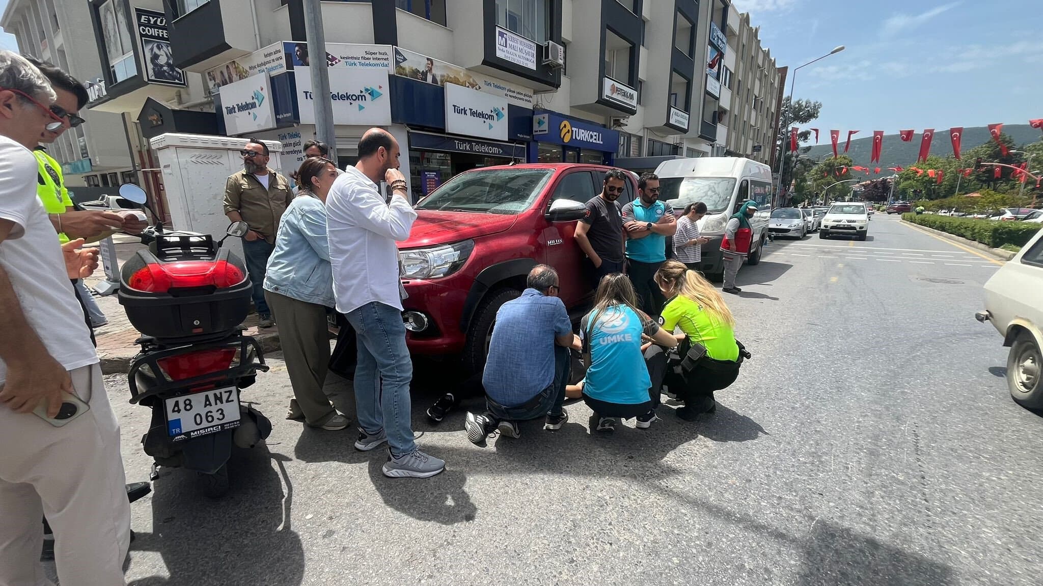 Menteşe’de otomobil ile motosiklet çarpıştı: Bir yaralı
