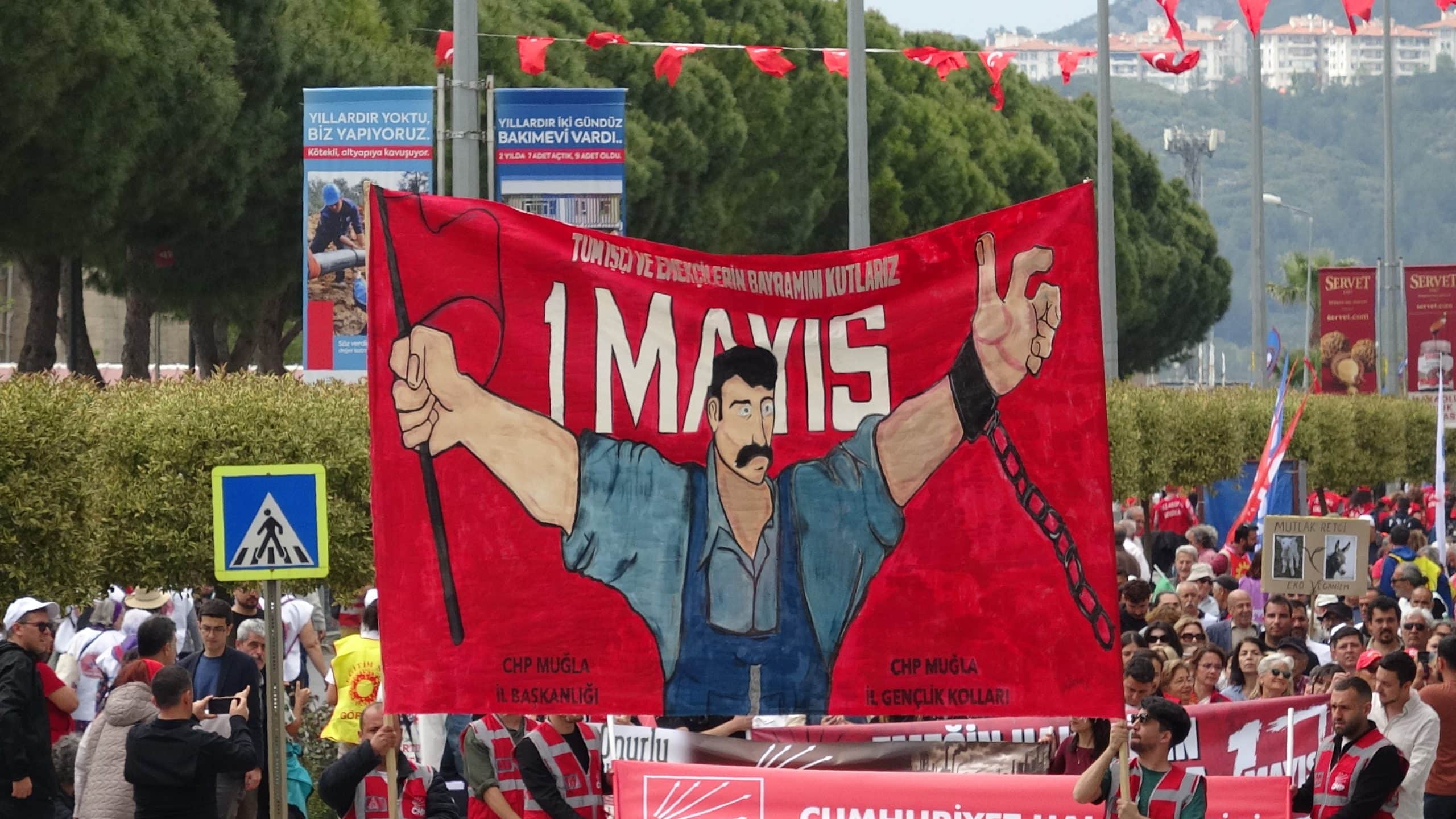 Muğla’da işçiler ve emekçiler 1 Mayıs’ta meydanlardaydı: “Umut biziz, çözüm biziz”