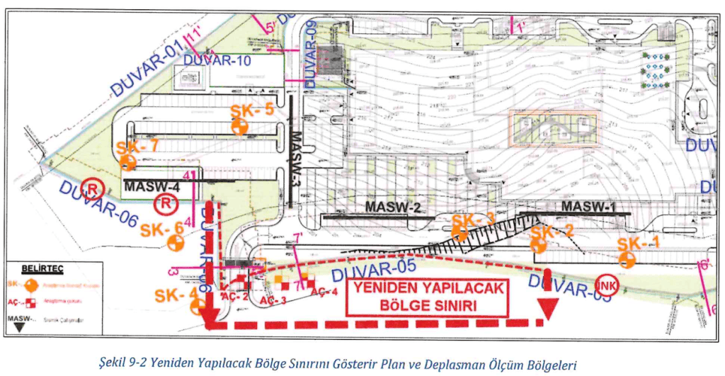 seydikemer devlet hastanesi istinat duvarı