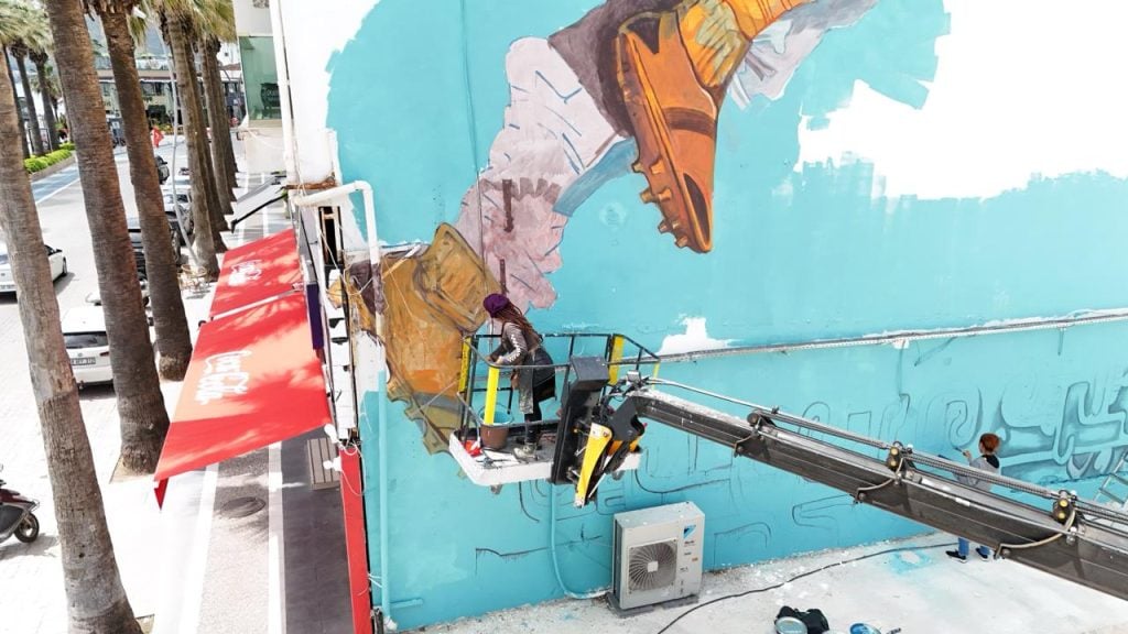 marmaris mural, marmaris duvar resmi, marmaris latin fest, kathrina rupit, marmaris kathrina rupit 