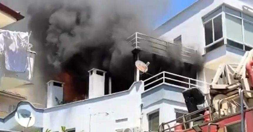 marmaris yangın marmaris tüp patladı yangın meydana geldi marmaris itfaiye yangın söndürüldü tüp patladı