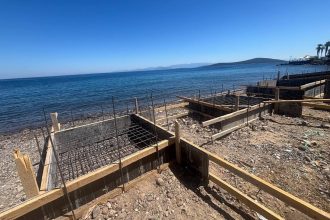 Bodrum’da sahile beton dökenlere 150 bin TL ceza