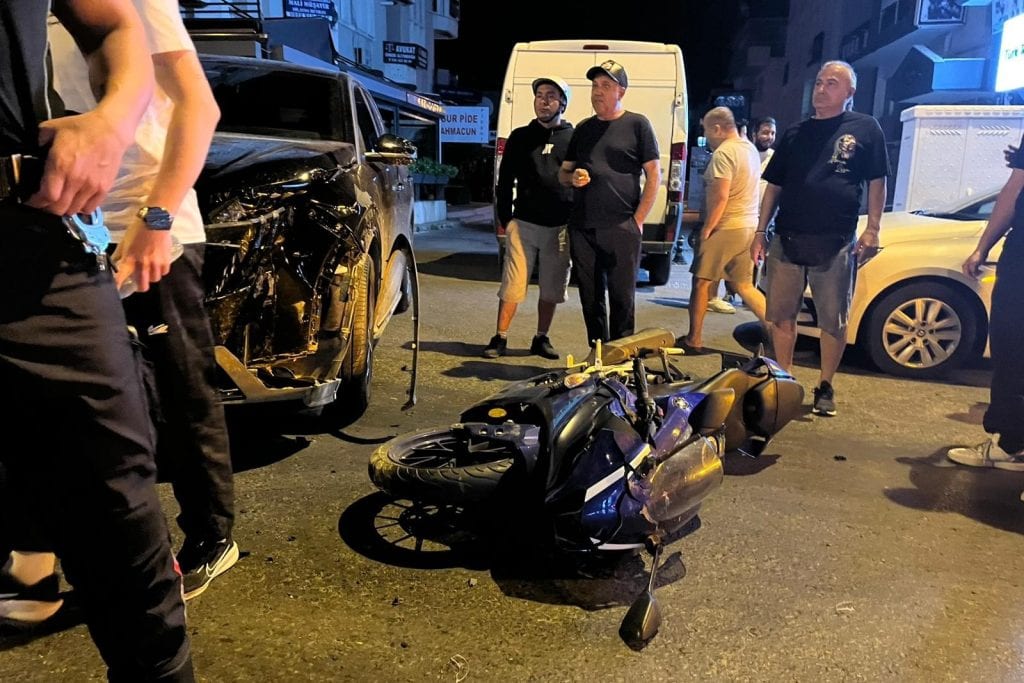 Menteşe’de trafik kazası: Motosiklet sürücüsü yara