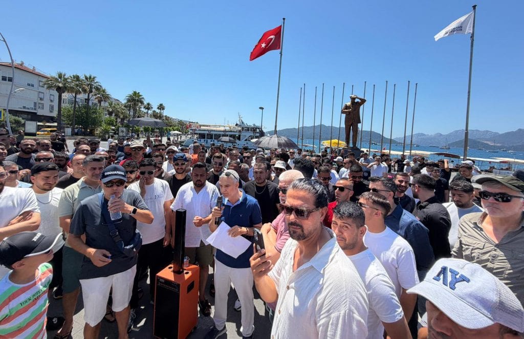 marmaris esnaf eylemi polis müdahalesi