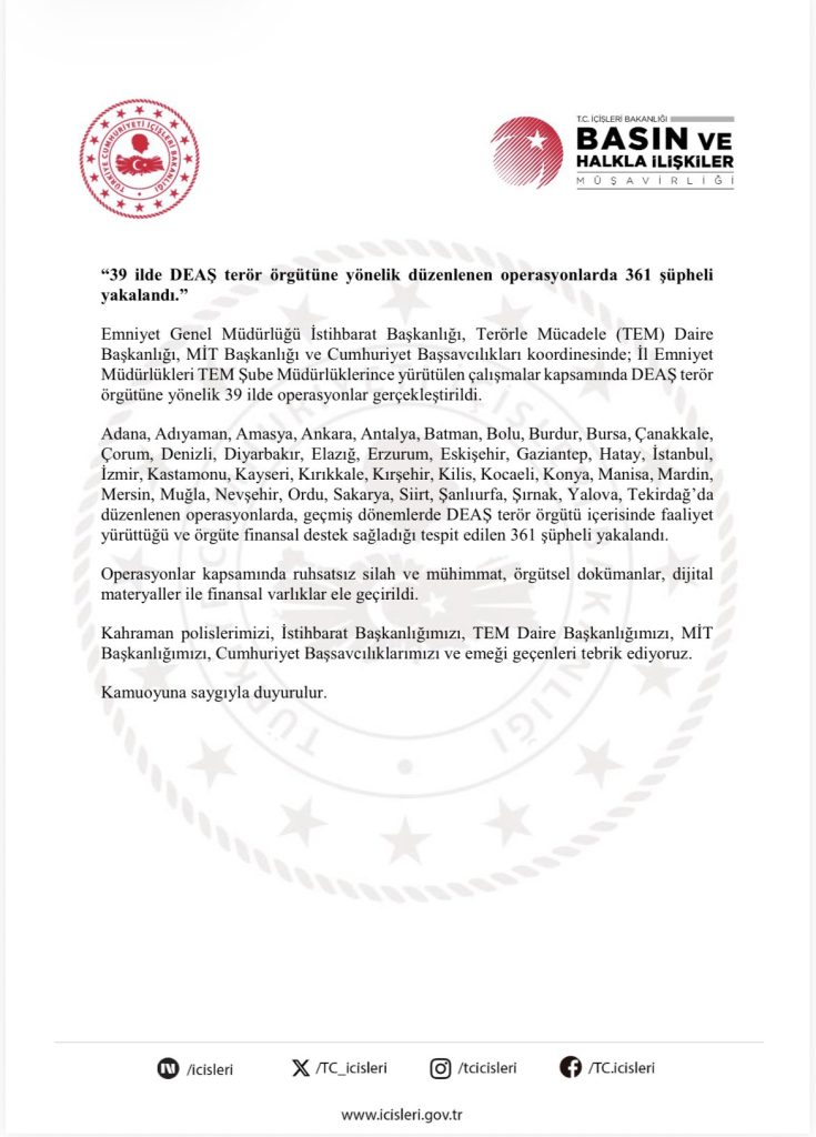 deaş operasyonu, içişleri bakanlığı, deaş, muğla deaş operasyonu, muğla deaş