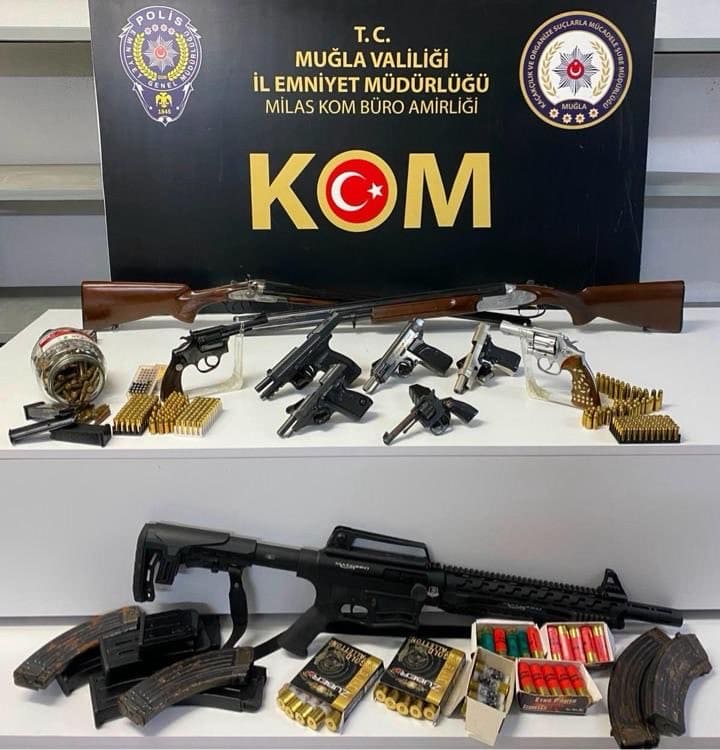 milas ruhsatsız silah operasyonu