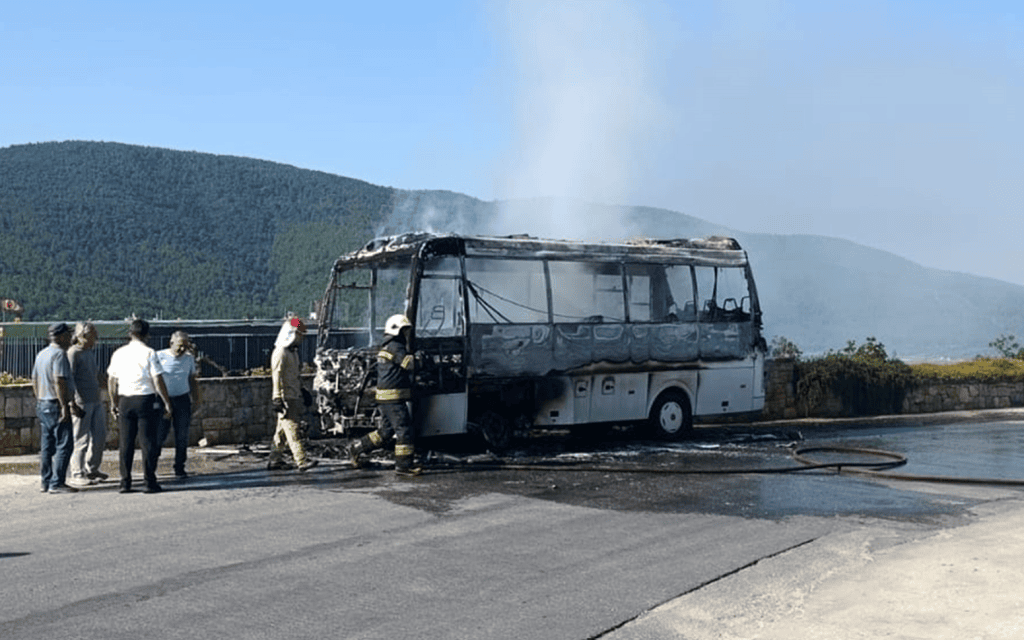 bodrum midibüs yangın
