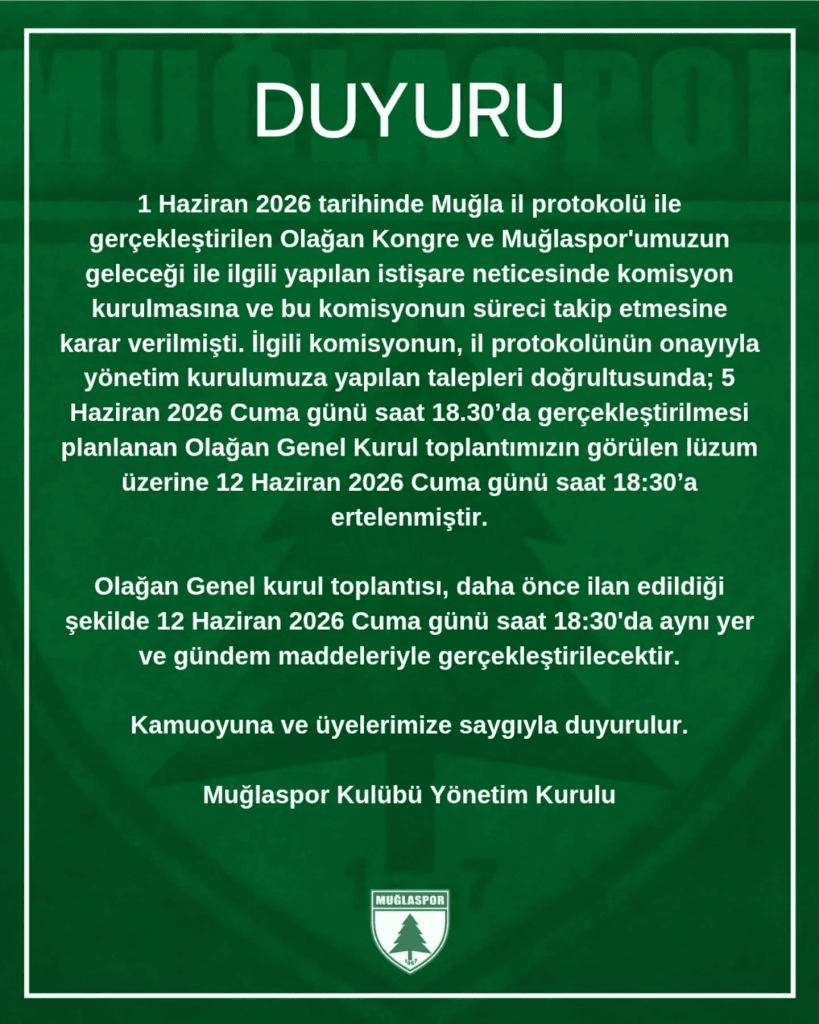 muğlaspor olağan kongre